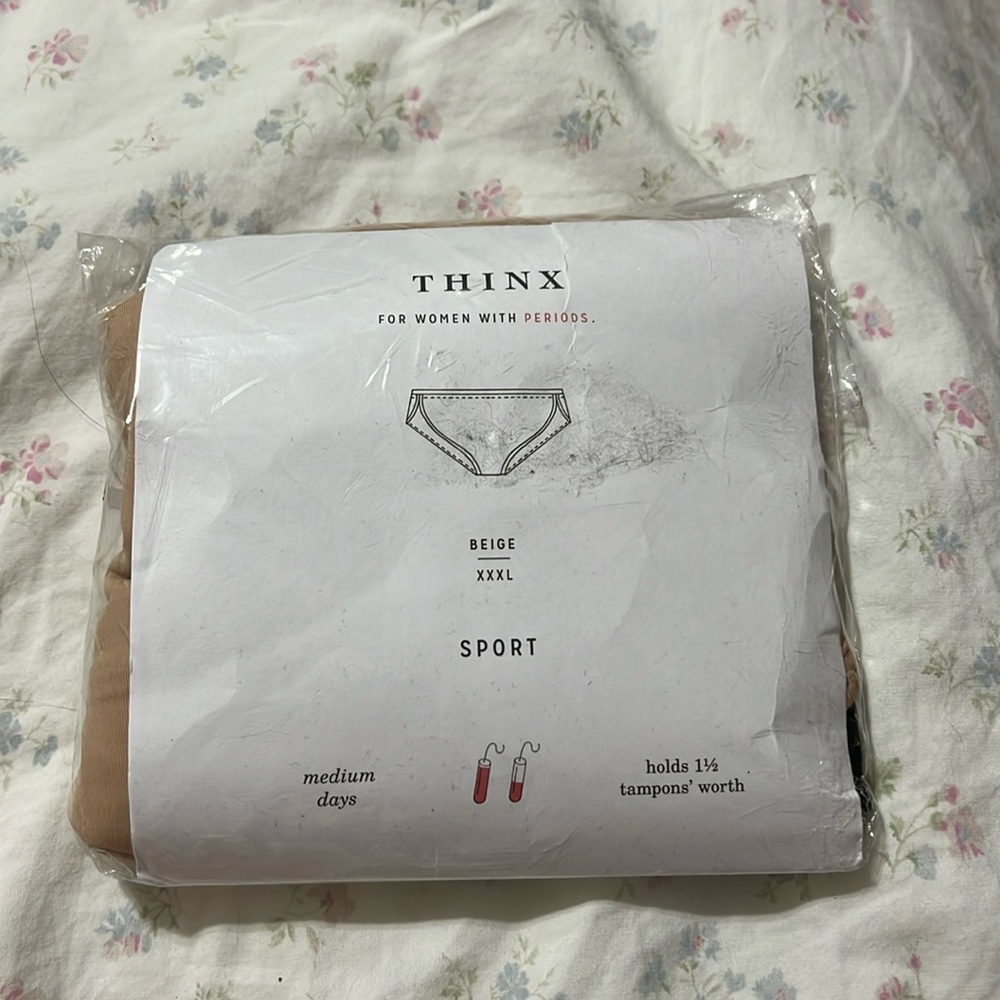 Beige Thinx Period Underwear Sport Style Size XXXL / 3XL